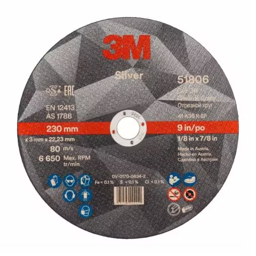 Disque à tronçonner 230 x 3 x22,23 - 3M - B51806