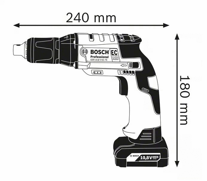 Visseuse plaquiste 12V GTB 12V-11 (sans batterie ni chargeur) en coffret L-BOXX - BOSCH - 06019E4003