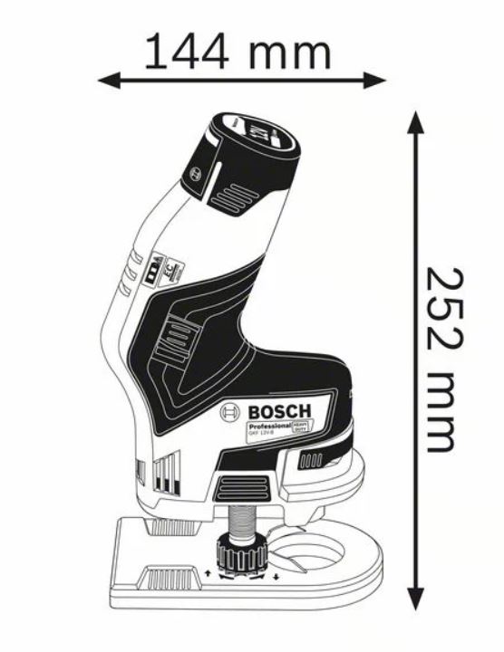 Affleureuse 12V GKF 12V-8 Professional + 2 batteries 3Ah + chargeur + coffret L-BOXX 136 - BOSCH - 06016B0000