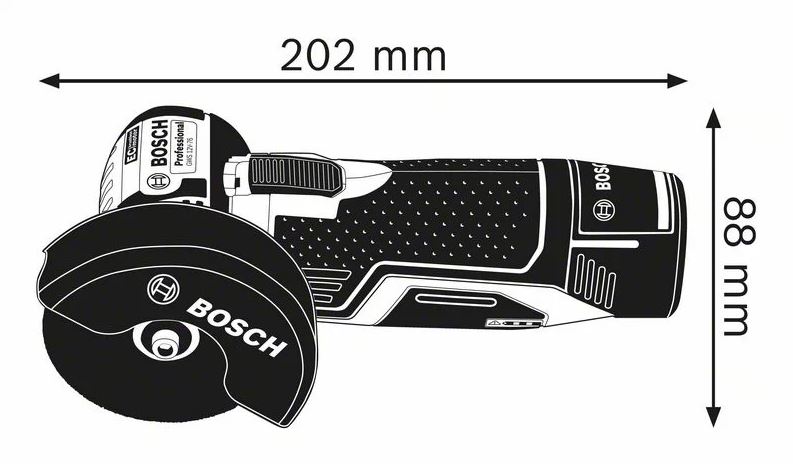 Meuleuse d'angle sans fil GWS 12V-76 (sans batterie ni chargeur) en coffret L-BOXX - BOSCH - 06019F2003