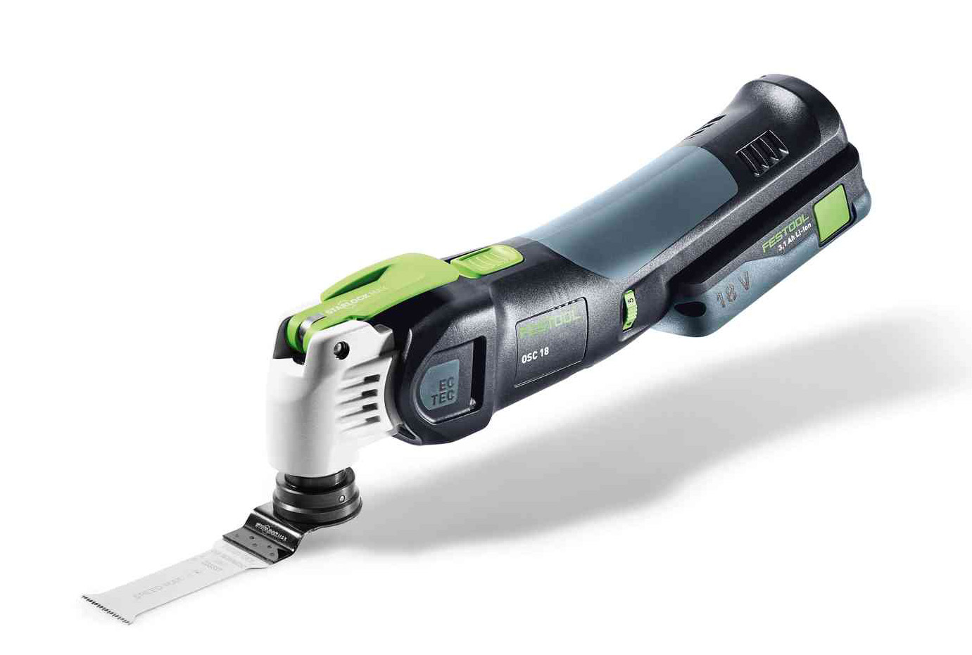 Scie-oscillante 18V OSC 18 HPC 4,0 EI-Plus + batterie 4 Ah + chargeur + coffret Systainer - FESTOOL - 576595