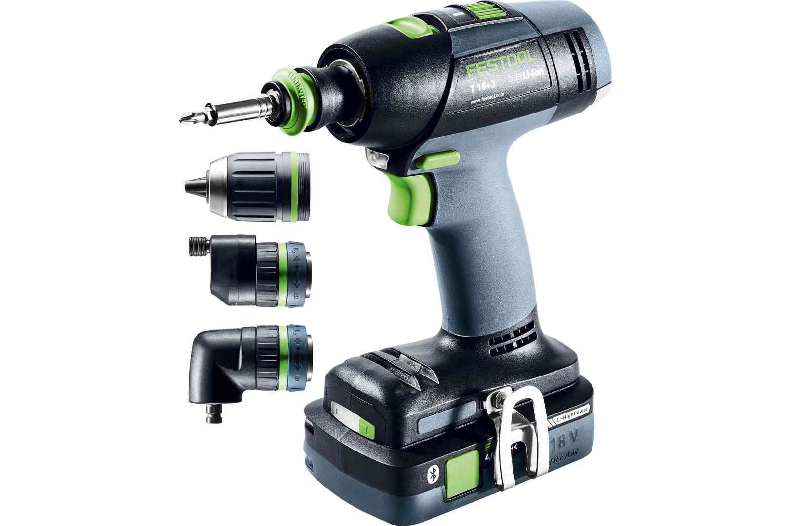 Perceuse-visseuse 18V T 18+3 HPC 4,0 I-Set + 2 batteries 4.0Ah + chargeur + coffret Systainer 3 - FESTOOL - 576989