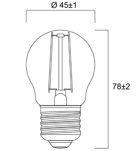 Lampe TOLEDO Retro 250lm 827 45g - SYLVANIA - 0029500