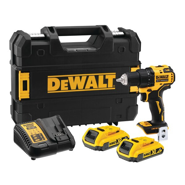 Perceuse-visseuse 18V XR Brushless + 2 batteries 2Ah + chargeur + coffret TSTAK - DEWALT - DCD708D2T-QW