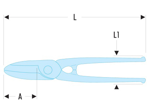 Cisaille à tôle universelle ''type anglais'' 26cm - FACOM - 880