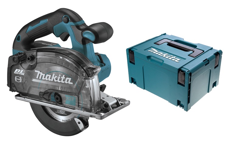 Scie circulaire à métaux 18V (sans batterie ni chargeur) + coffret Makpac 3 - MAKITA - DCS553ZJ