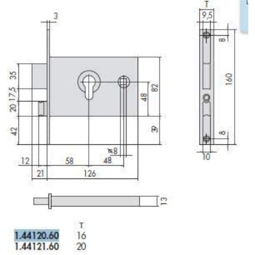 Coffre à fouillot pour bandeau d’axe 70mm - CISA - CIS44360.70