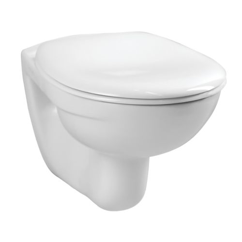 Pack WC NORMUS Vitra cuvette suspendue standard 54x36cm avec abattant - VITRA - 6855N003-6064