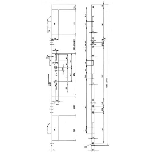 Gâche centrale inox épaisseur 3mm - WSS - 17322499426