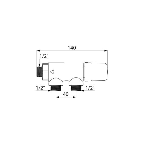 Mitigeur thermostatique PREMIX COMPACT M1/2'' - DELABIE - 733015