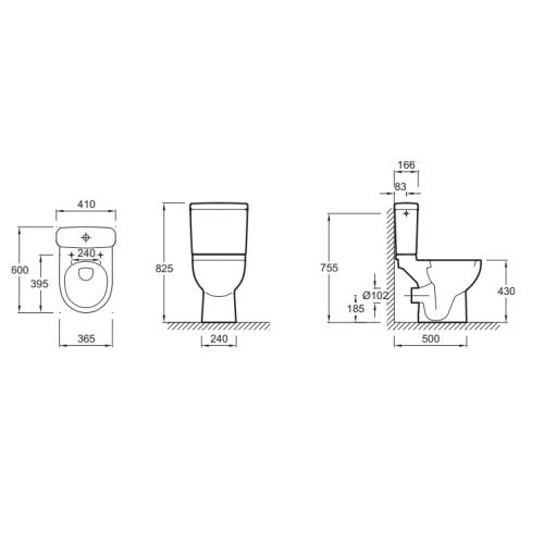 Pack WC compact ODEON UP sortie horizontale avec réservoir 3/6l - JACOB DELAFON - E0374-00