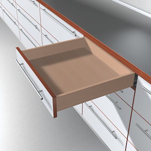 Coulisse invisible Tandem pour tiroir bois 30kg avec amortisseur sortie totale longueur de 450mm - BLUM - COU560H450B