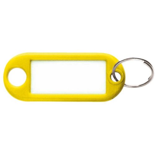 Porte étiquette jaune avec anneau - STRAUSS - 420474