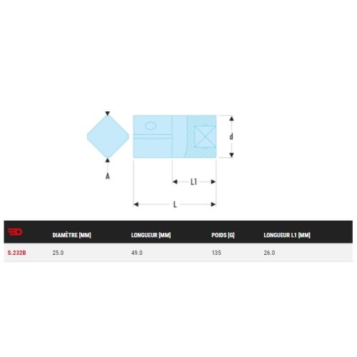 Augmentateur F1/2''- M3/4'' - FACOM - S.232B