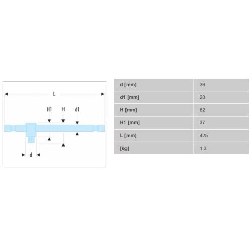 Poignée coulissante 3/4'' - FACOM - K.120B