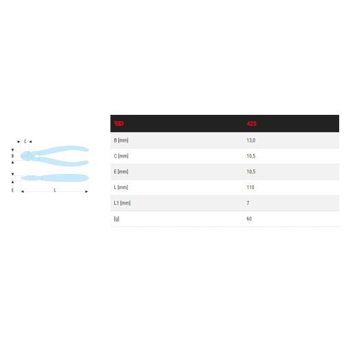 Pince coupante diagonale coupe à ras - FACOM - 425