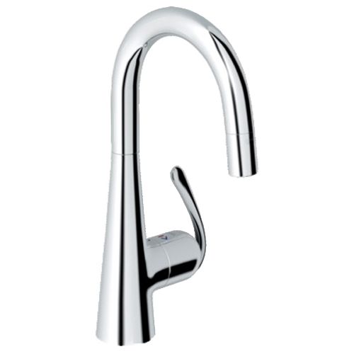 Mitigeur évier ZEDRA bec haut C avec mousseur extractible - GROHE - 32296-000