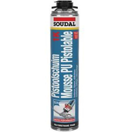 Mousse PU pistolable SOUDAFOAM GUN jaune aérosol 700ml - SOUDAL - 111126