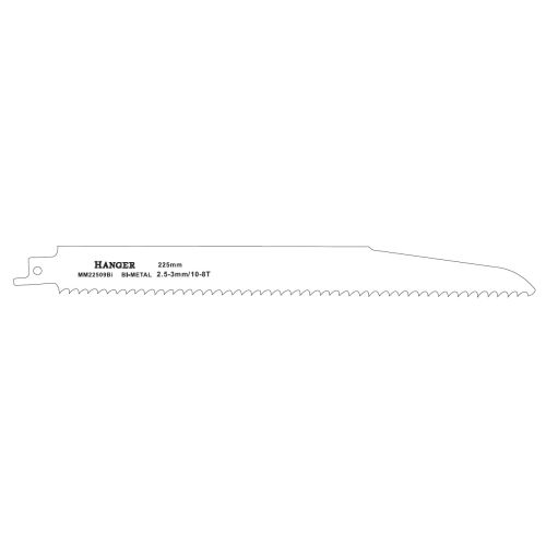 Lames de scie sabre MM22509Bi L 225mm pour métal - HANGER - 150310