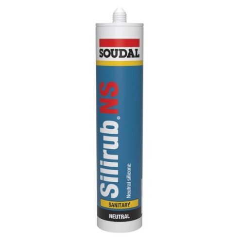 Mastic silicone Silirub NS transparent alimentaire cartouche 300ml - SOUDAL - 120655