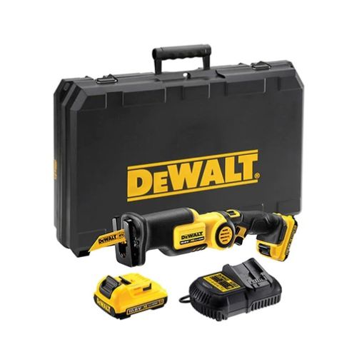 Scie sabre 10V + 2 batteries 2Ah + chargeur + coffret standard - DEWALT - DCS310D2