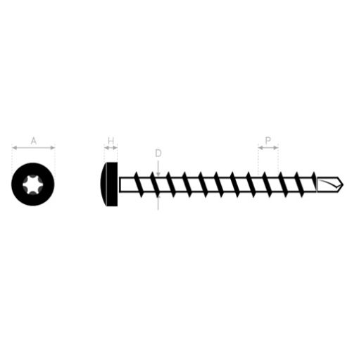 Vis auto-perceuse à tête cylindrique crantée Torx zinguée DIN 7504-N 4,2X13 boîte de 500 - ULTIMA - 15342130