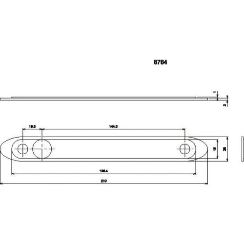 Platine pour poignée 5149 ou 5150 laqué blanc RAL9010 - LA CROISEE DS - DS6764-036