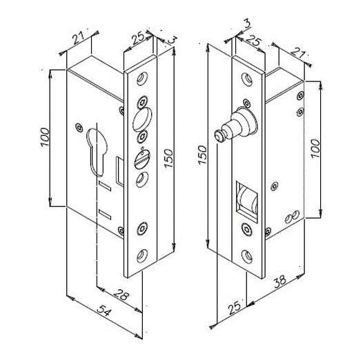 Electro-serrure Arca key slide 12V - OPERA - 23822