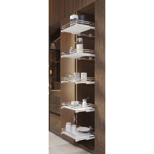 Panier coulissant tablette mélaminé blanc pour meuble 600mm - SIGE SPA - 119+