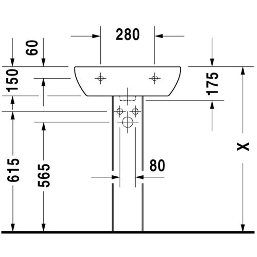 Colonne pour lavabo D-CODE blanc céramique sanitaire - DURAVIT - 863270000