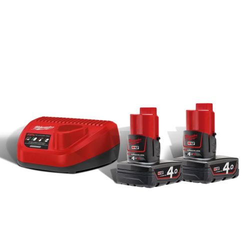 Pack 2 batteries M12 NRG-201 12V 4Ah - MILWAUKEE TOOL - 4933459211