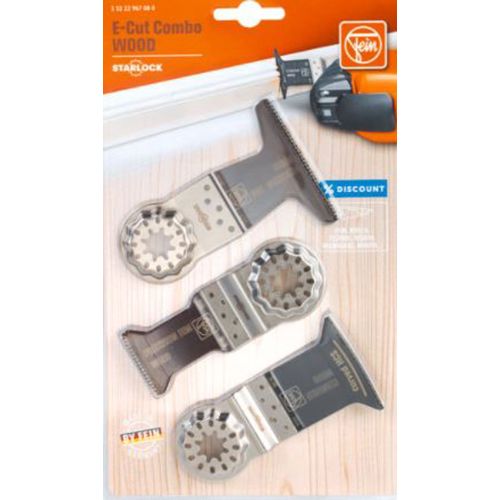 Set de lames de scie STARLOCK E-Cut spécial bois 3 pièces 35 à 65mm - FEIN - 35222967080