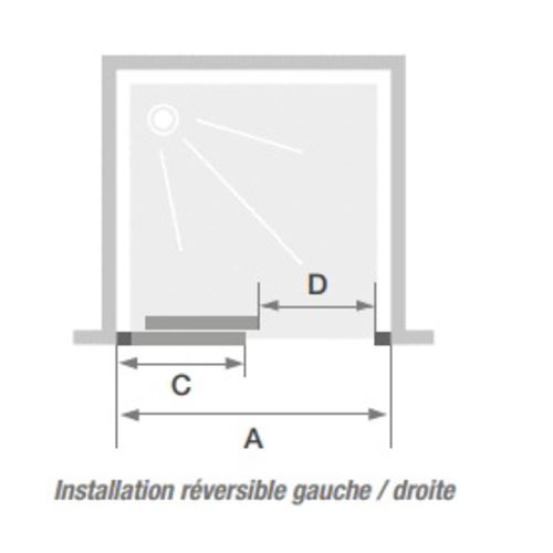 Paroi de douche coulissante CLASSIC MACAO 155/172 avec 1 volet fixe blanc - KINEDO - PA1646BTNE
