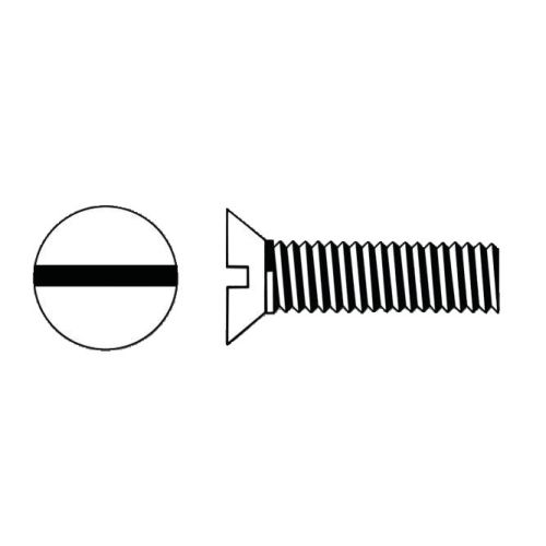 Vis à métaux tête fraisée fendue 4.8 DIN 963 5X10 boîte de 500 - GFD - 515064