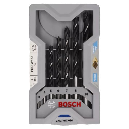 Coffret 7 forets cylindriques pour bois 3 à 10 mm - BOSCH - 2607017034