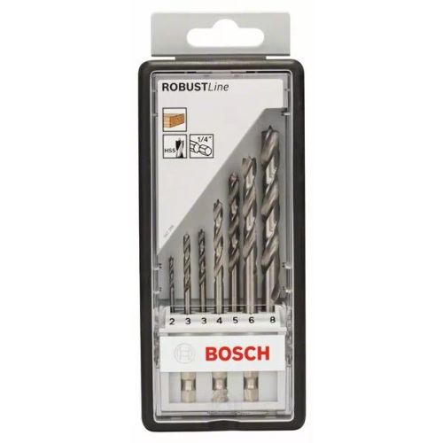 Coffret de 7 mèches à bois hélicoidales 1/4'' - BOSCH - 2607019923