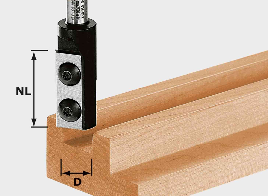 Fraises à rainurer avec plaquettes réversibles HW D16/30 S8 - FESTOOL - 492716