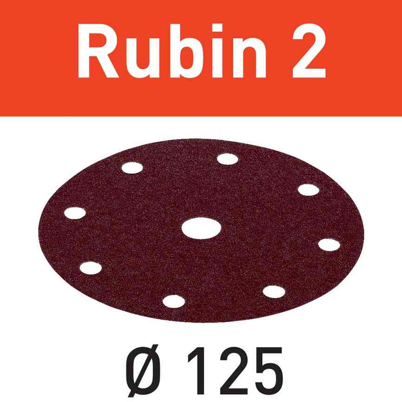 Abrasifs RUBIN 2 D125/8 P60 RU2/10 - FESTOOL - 499102