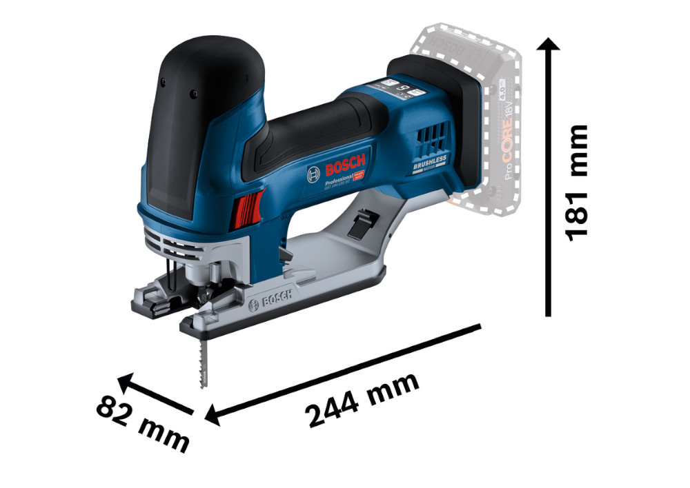 Scie sauteuse 18V GST 18V-155 SC (sans batterie ni chargeur) en coffret L-BOXX - BOSCH - 06015B0000