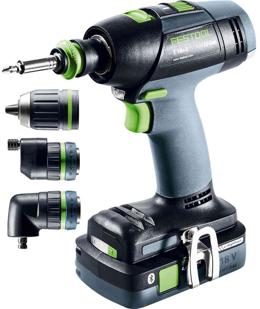 Perceuse-visseuse 18V T 18+3 HPC 4,0 I-Set + 2 batteries 4Ah + chargeur + Systainer SYS3 - FESTOOL - 577609