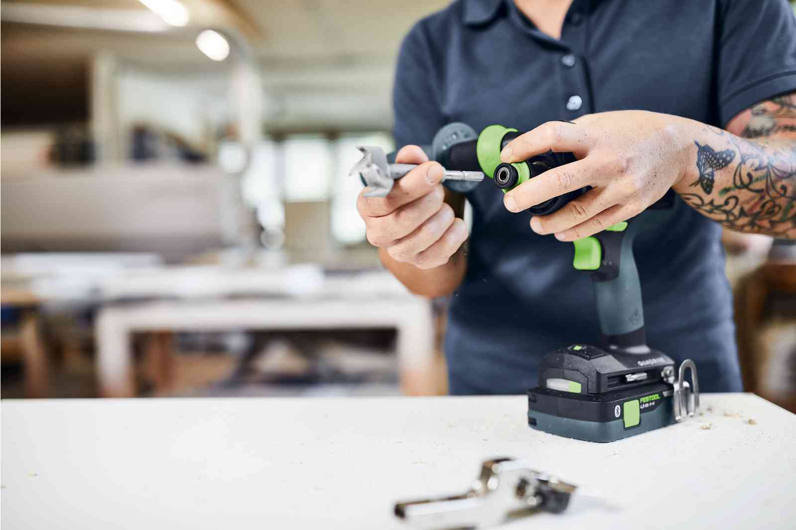 Perceuse-visseuse à percussion 18V QUADRIVE TPC 18/4 5,0/4,0 I-Set avec 2x batteries + chargeur en coffret Systainer³ DF M 187 - FESTOOL - 577621