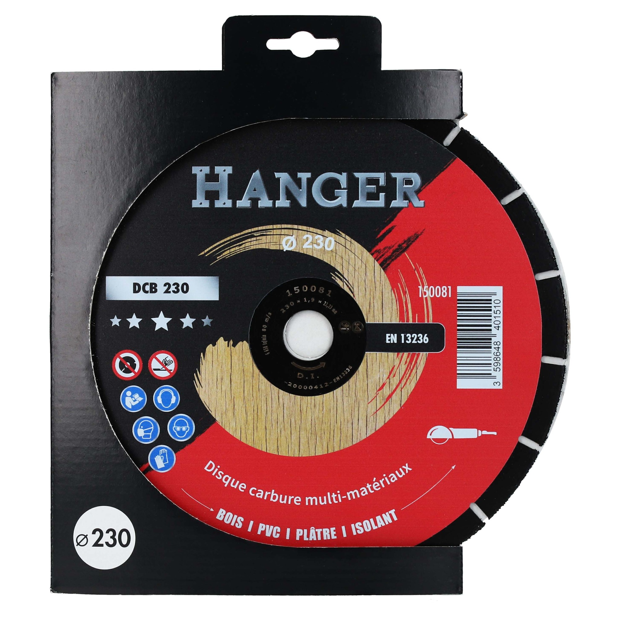 Disque carbure multi-matériaux 230mm - Hanger - 150081