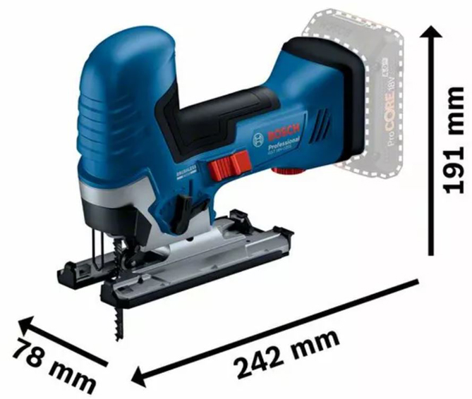 Scie sauteuse 18V GST 18V-125 S Professionnal (sans batterie ni chargeur) + coffret L-BOXX 136 - BOSCH - 06015B2000