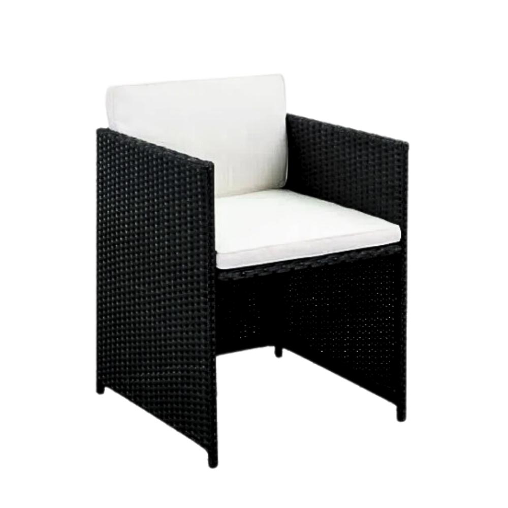 Ensemble repas 5 pièces CUBE DINNING acier noir - M45