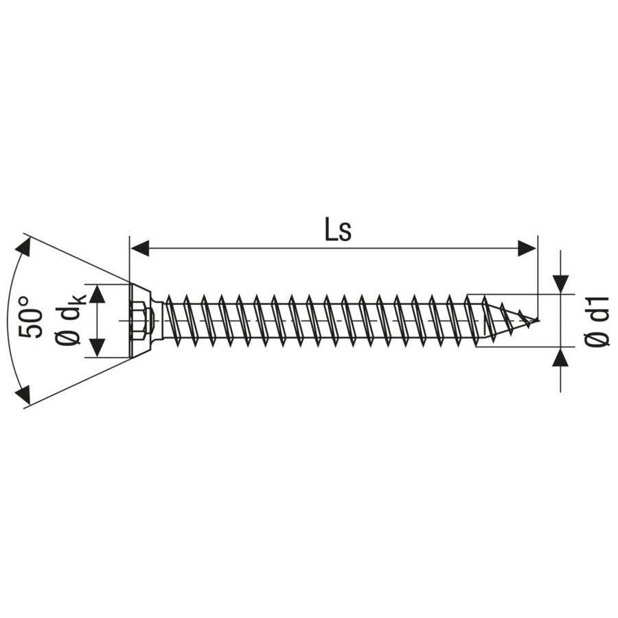 Vis châssis WIROX PVC 7,5X60 boîte de 100 - SPAX - 1021010750605