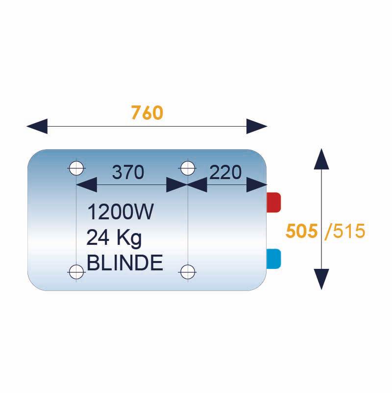 Chauffe-eau électrique INITIO 75L blindé horizontal sortie droite D505 - ARISTON - 3201408