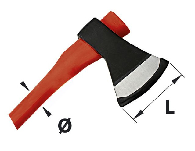 Hachette en acier avec protection et manche tri-matière 400mm - MERMIER - 484107