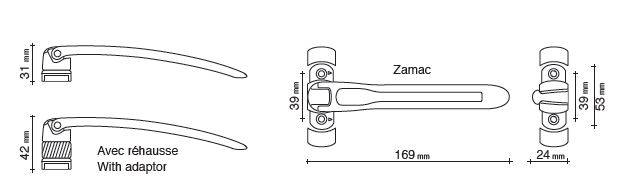 Entrebaîlleur de sécurité MOST pour porte couleur dorée - SOCONA - M2