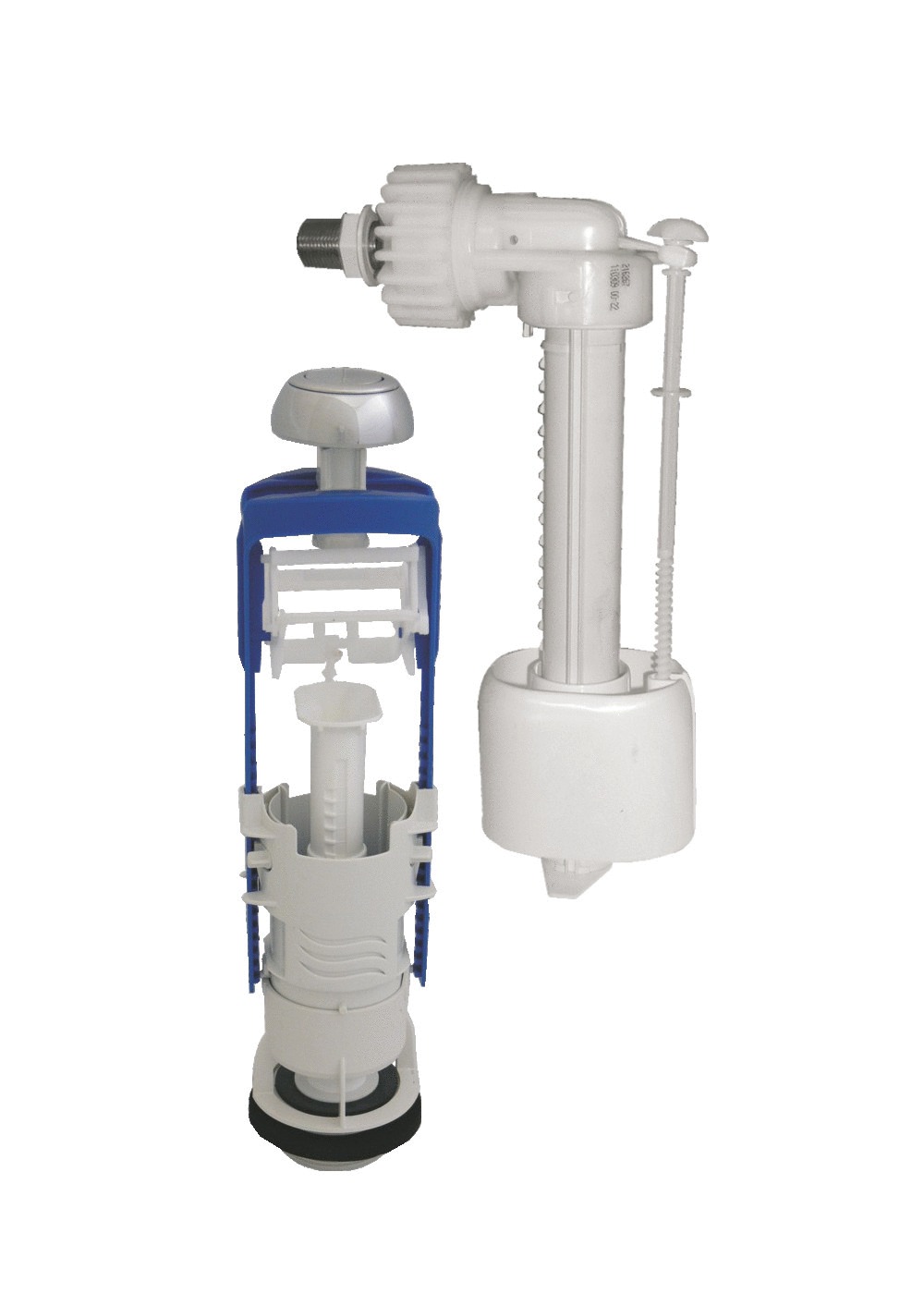 Mécanisme WC interrompable chromé + robinet flotteur standard - GARIS - W03-4500G