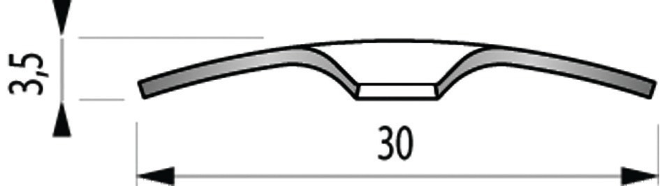 Bande seuil inox à vis 0,73mm - DINAC - 2013000